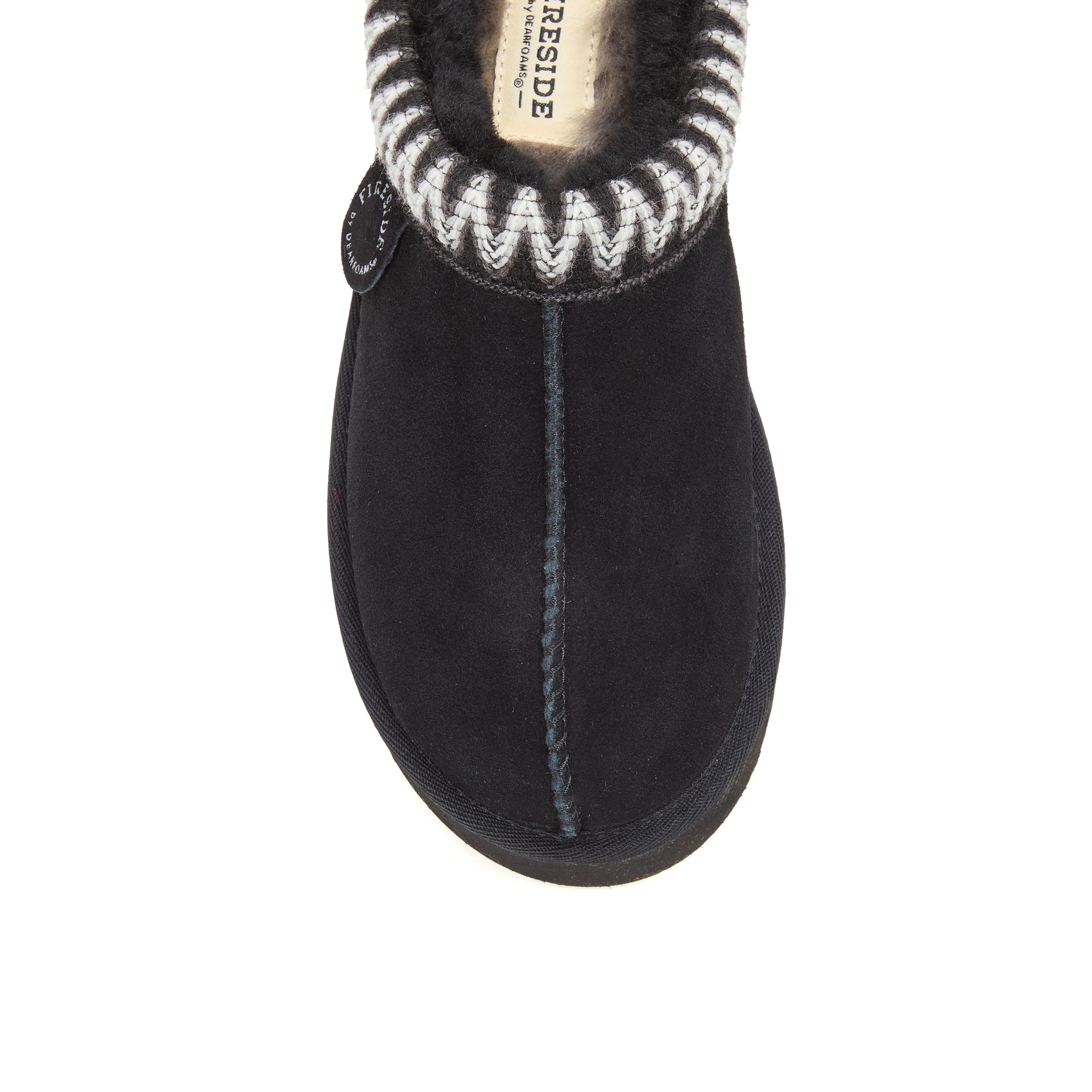 Women's Fireside by Dearfoams Queenstown Genuine Shearling Clog With Taping