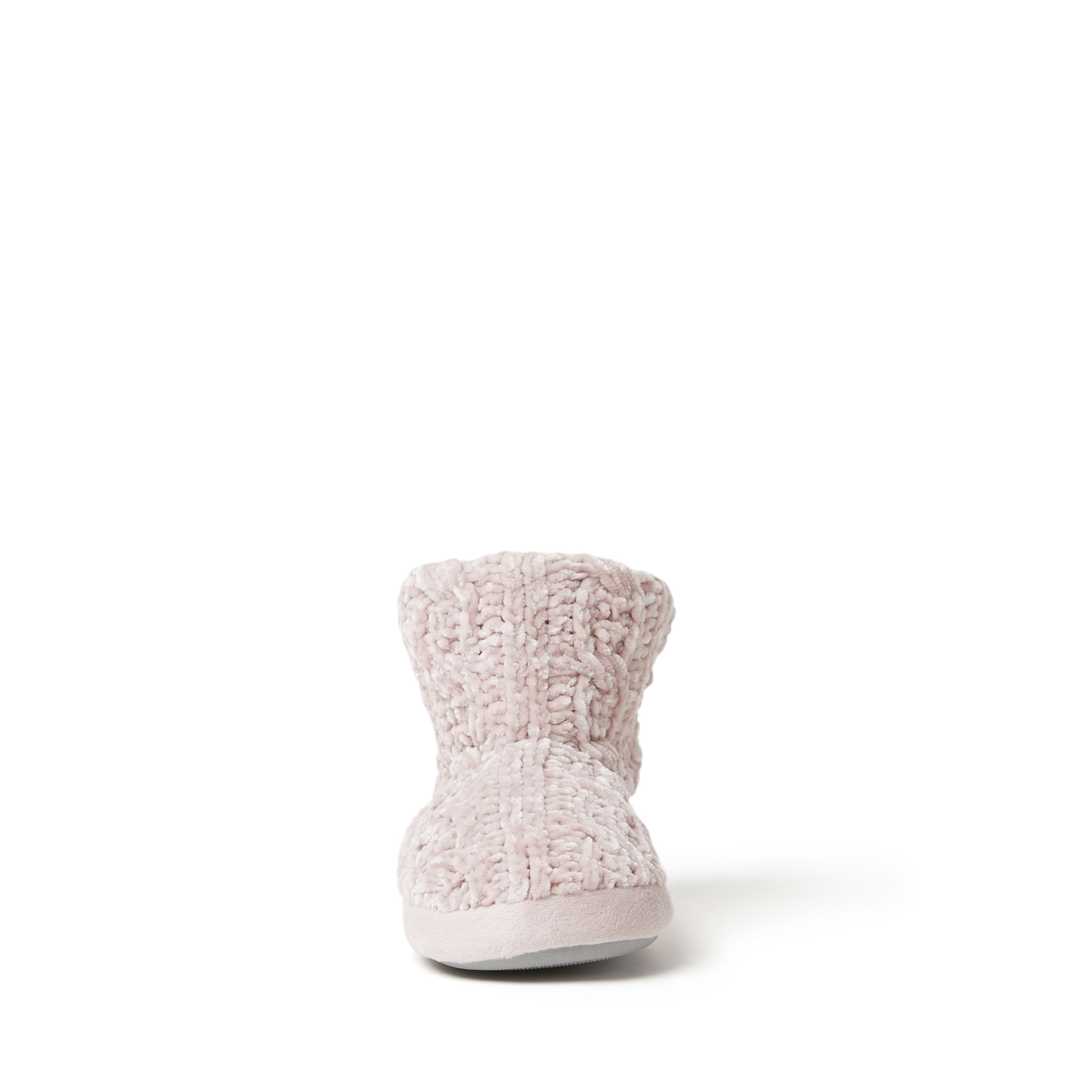 Women's dearfoams leah marled chenille deals knit bootie slippers