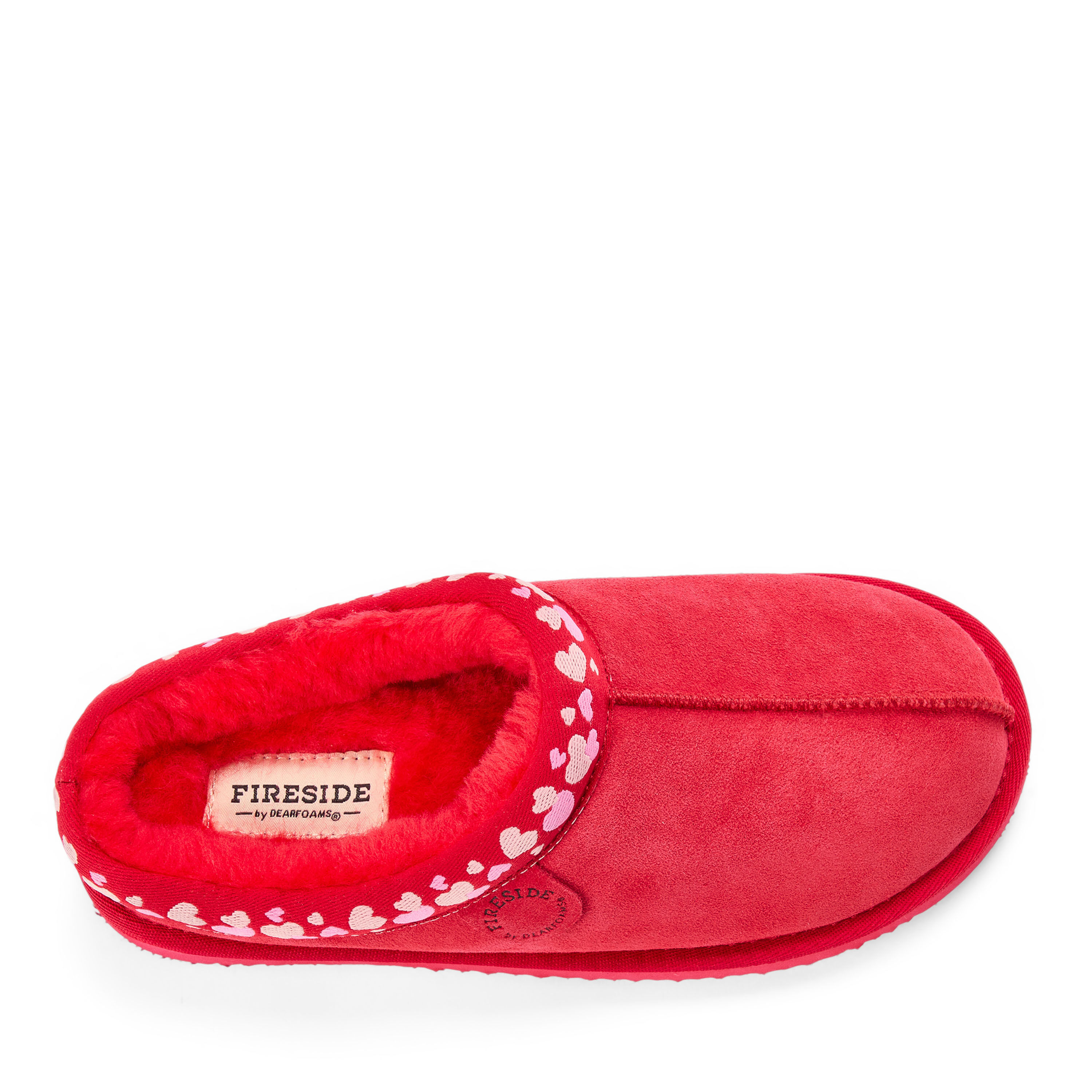Women's Fireside by Dearfoams Greta Genuine Shearling Clog With Taping