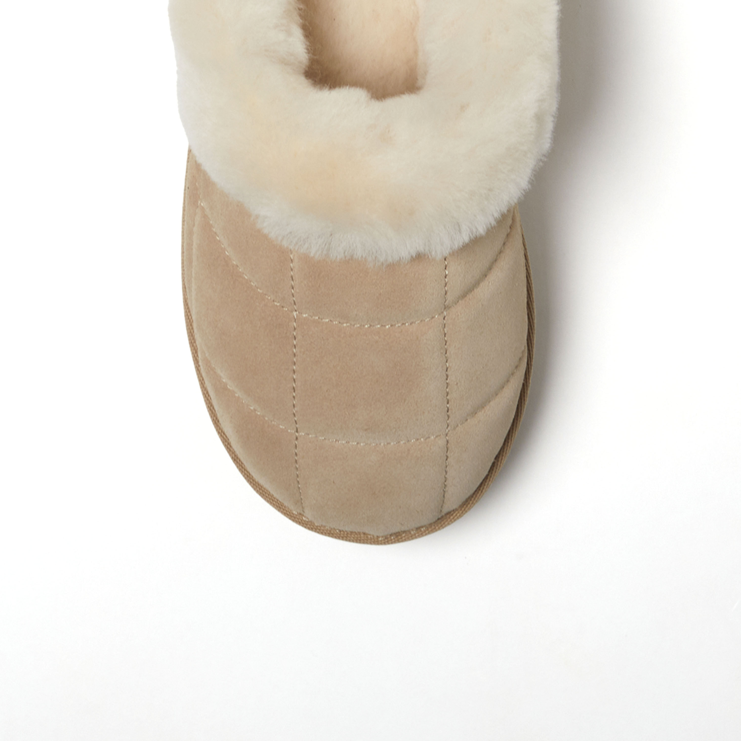 Women's Fireside by Dearfoams Bendigo Genuine Shearling Quilted Platform Clog