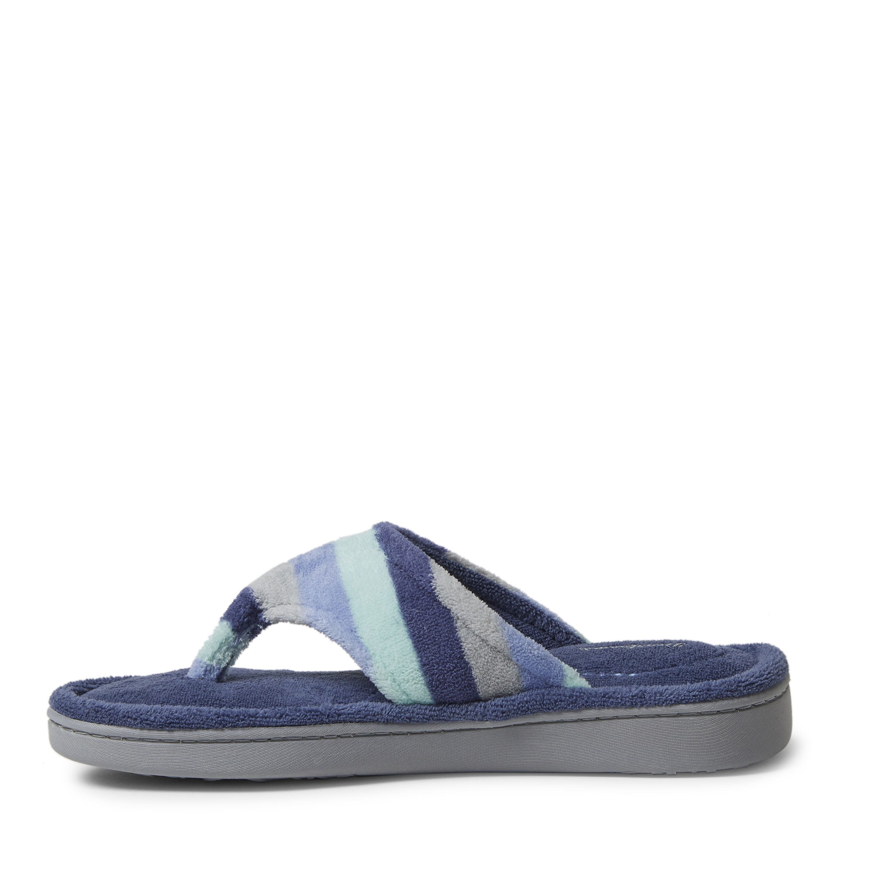 Dearfoams double strap sale terry thong slippers