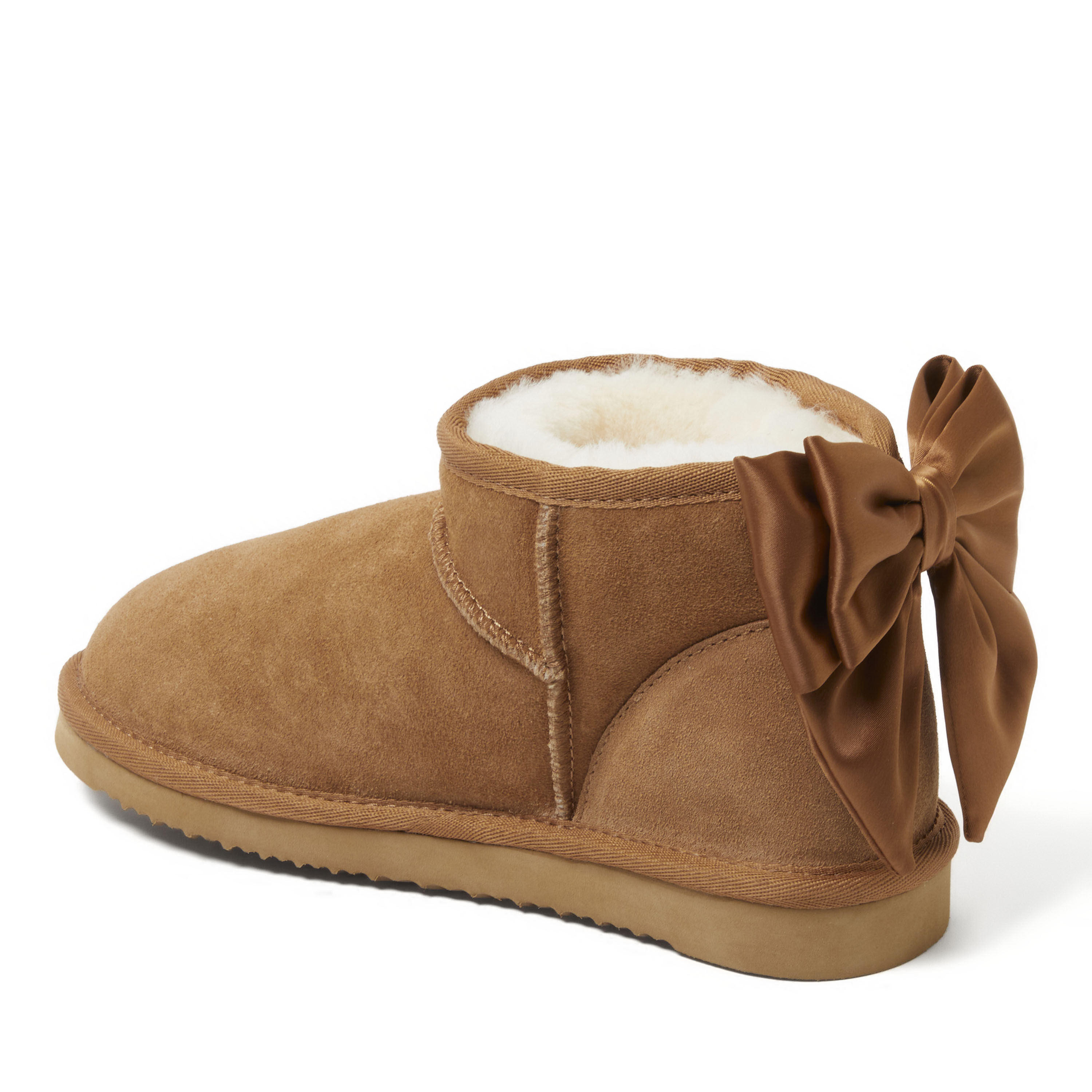 Women's Fireside by Dearfoams Riverland Genuine Shearling Boot with Bow