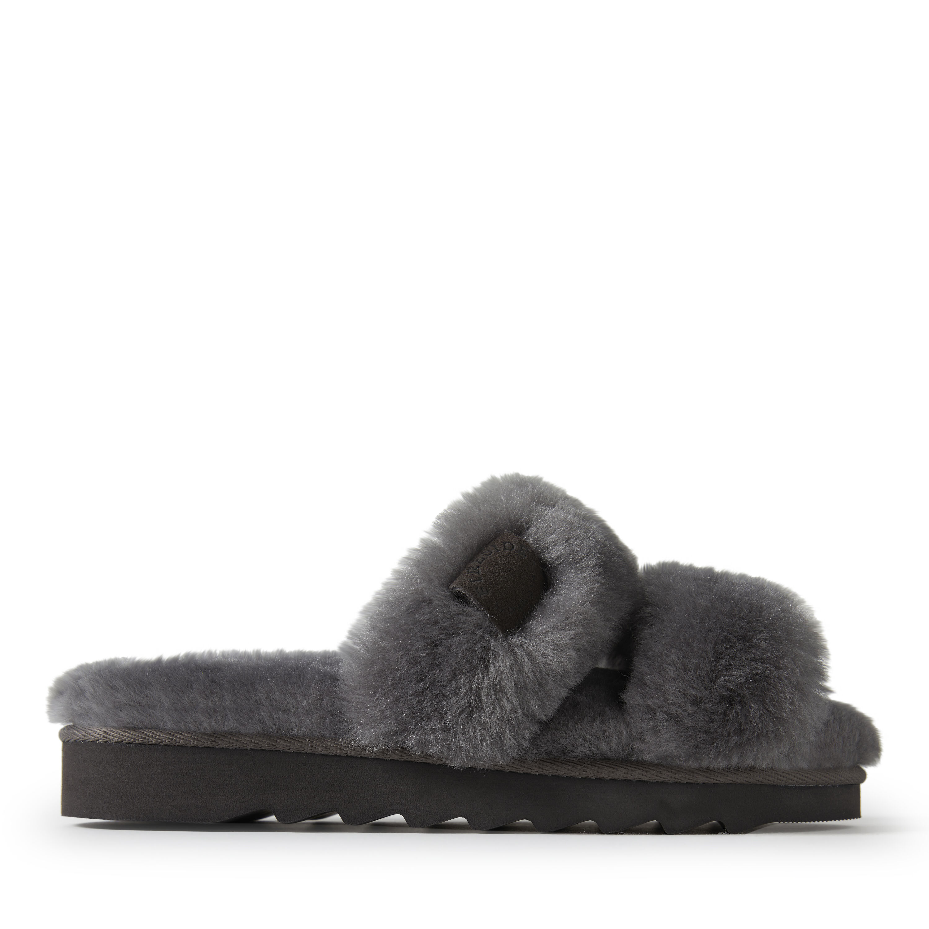 Women's Fireside by Dearfoams Benalla Shearling Double Band Slide
