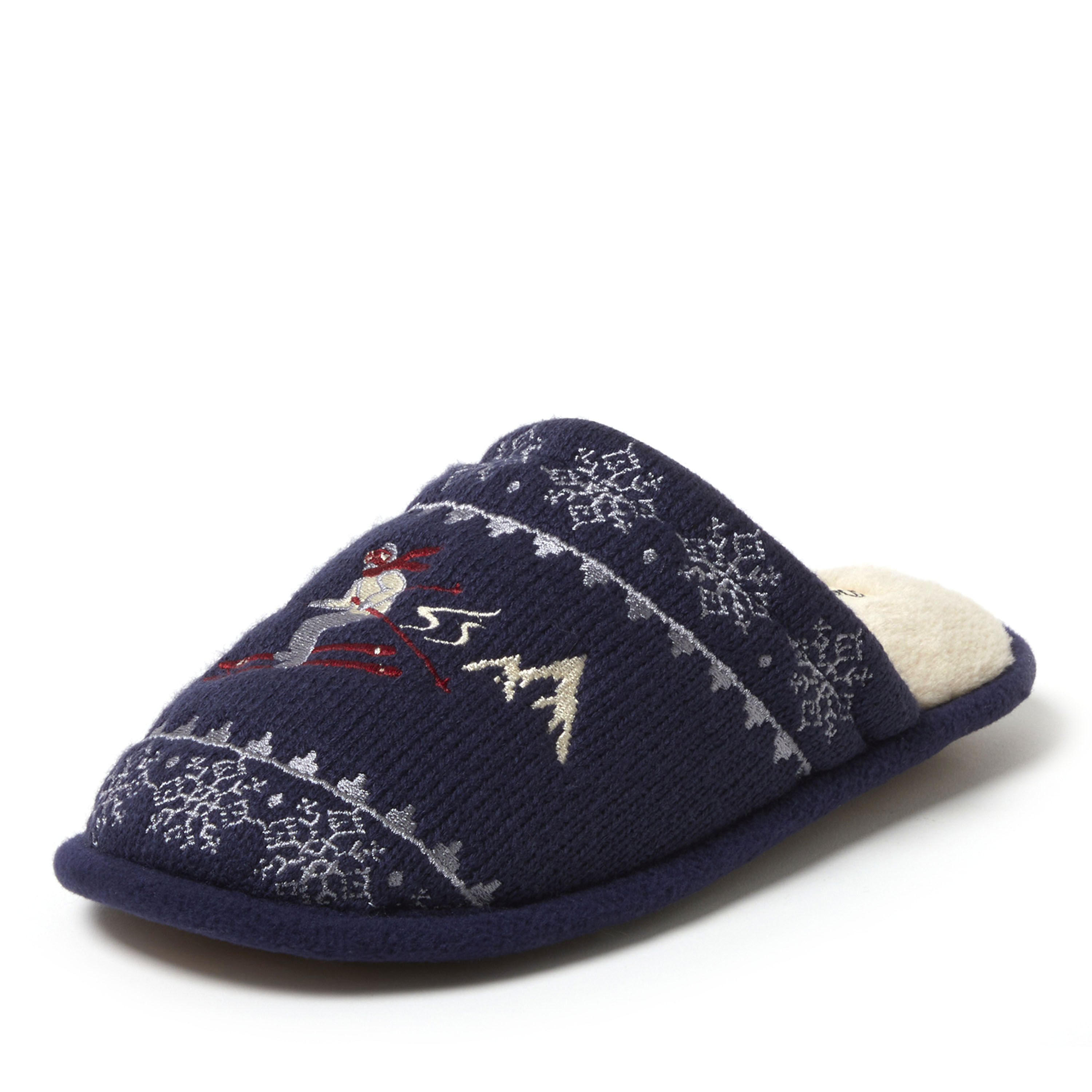 Women's Novelty Knit Scuff With Eyemask