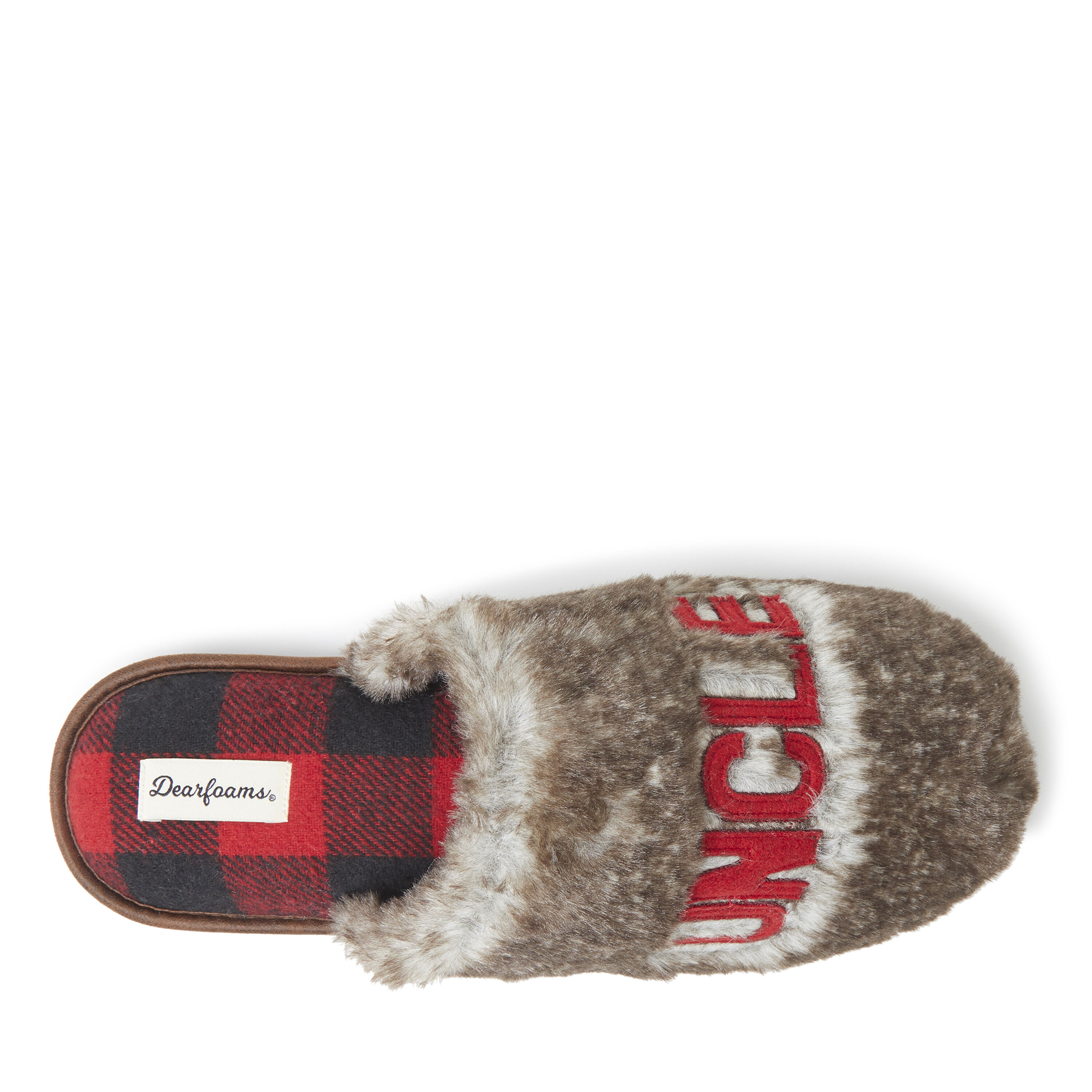 Men's Furry Uncle or Big Bro Bear Scuff Slipper