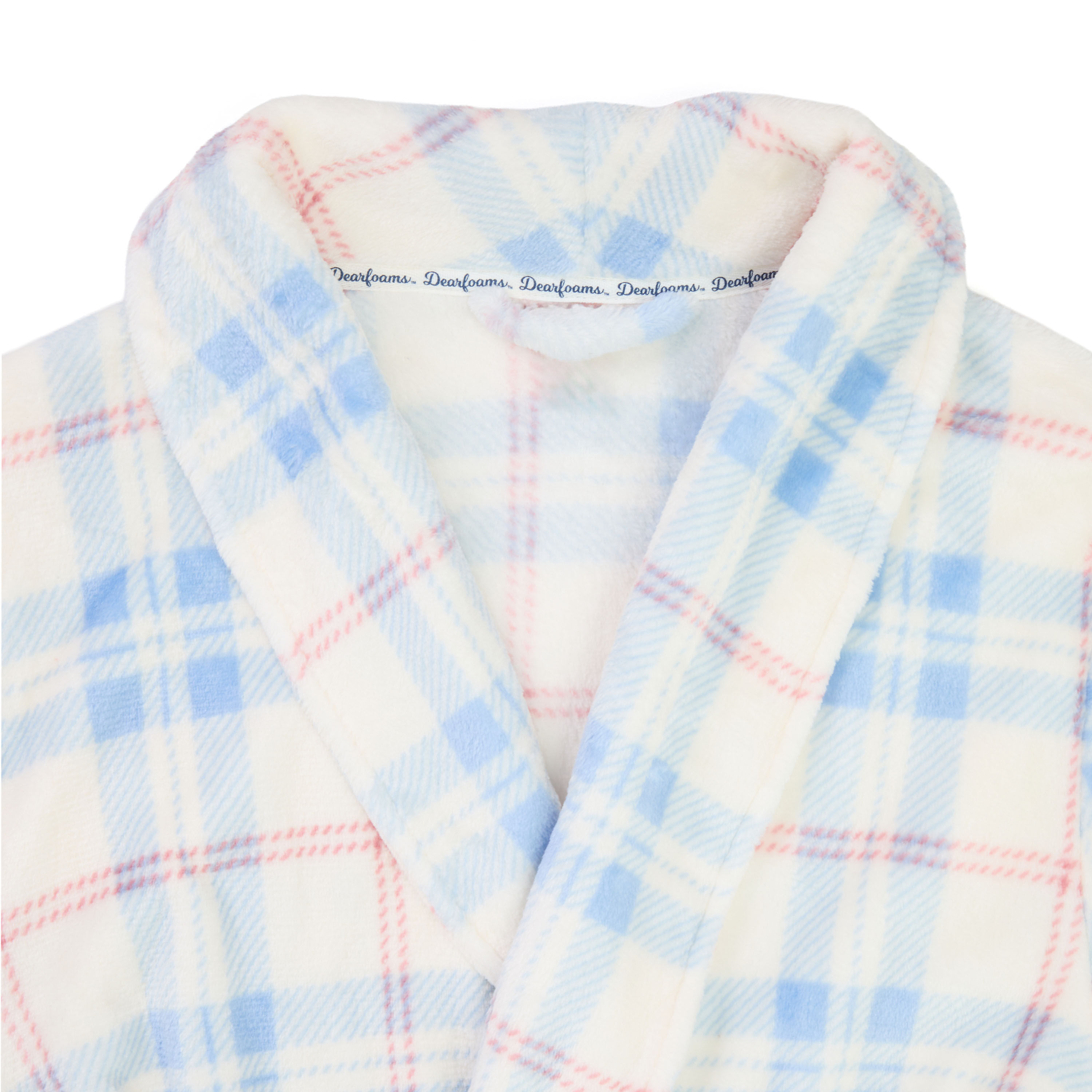 Women's Blue/Ivory Plush Robe