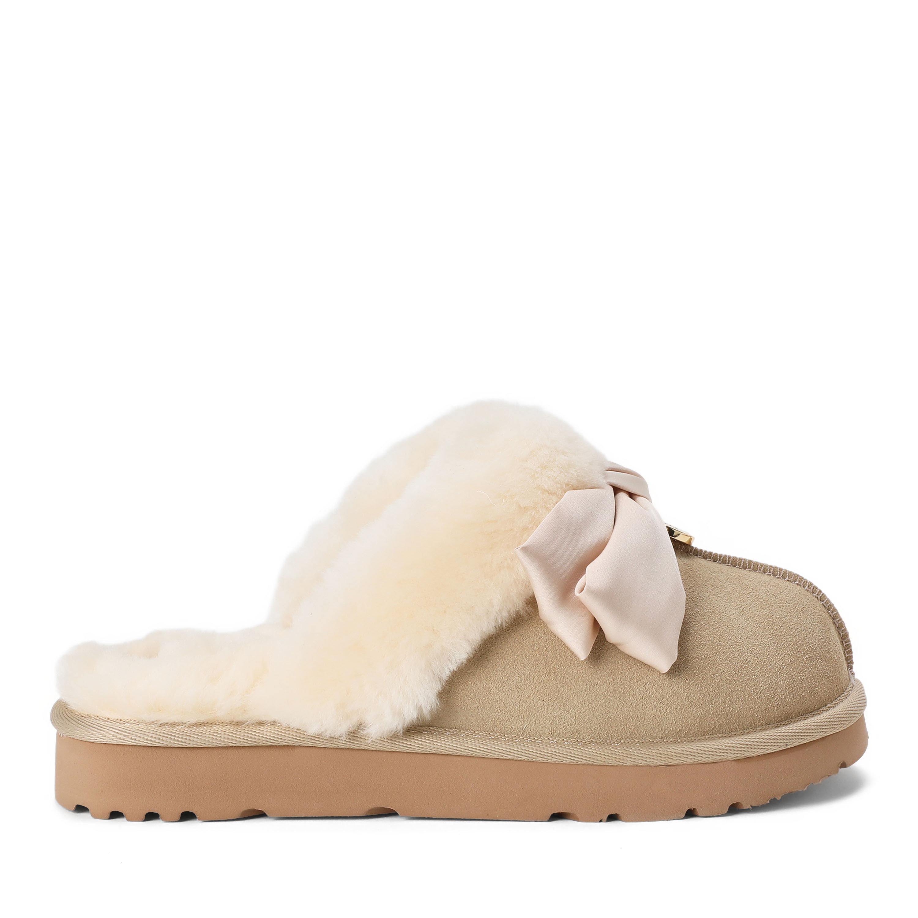 Women's Sydney Dream Bow Genuine Shearling Scuff