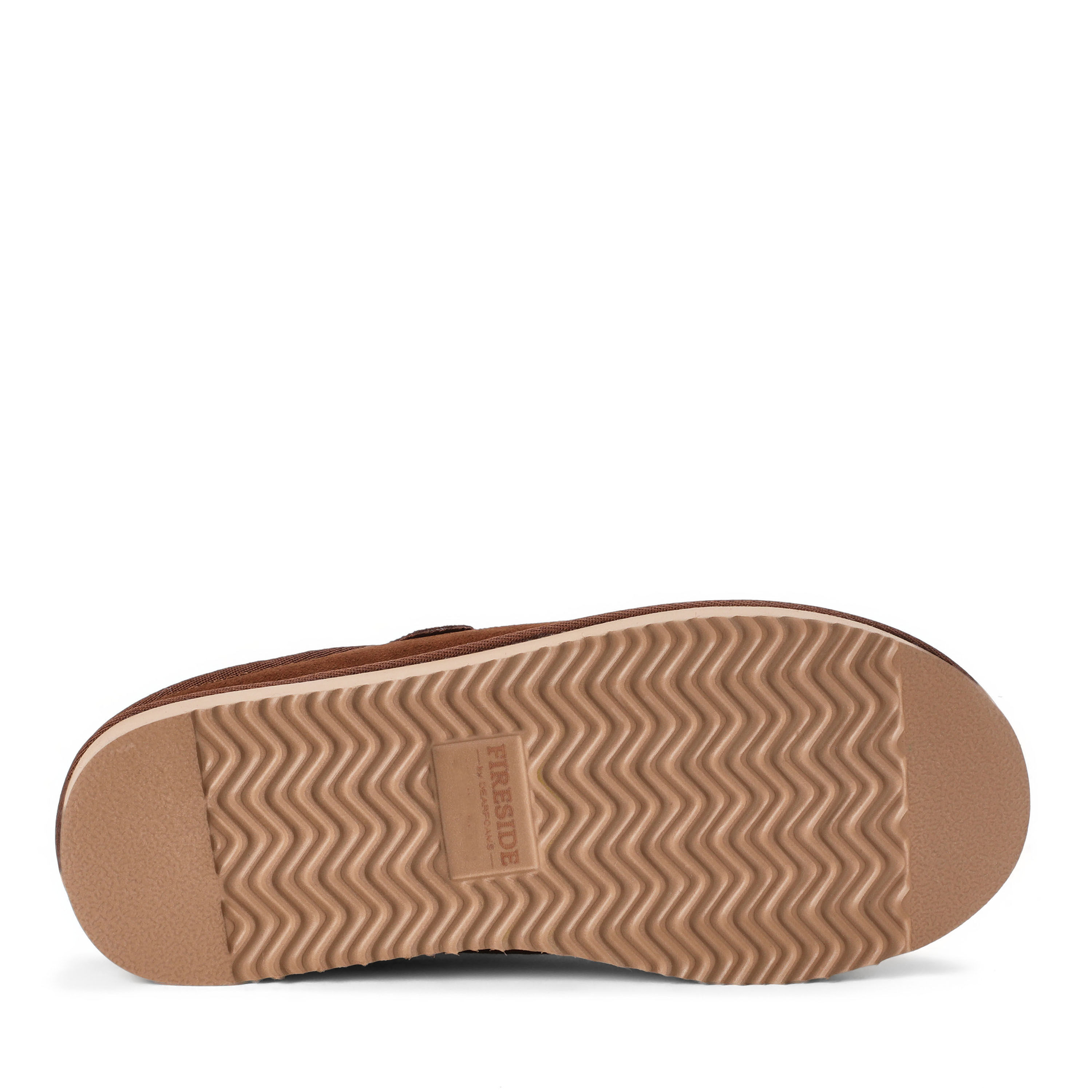Men's Fireside by Dearfoams Grafton Genuine Shearling Clog Slipper with Woven Accent