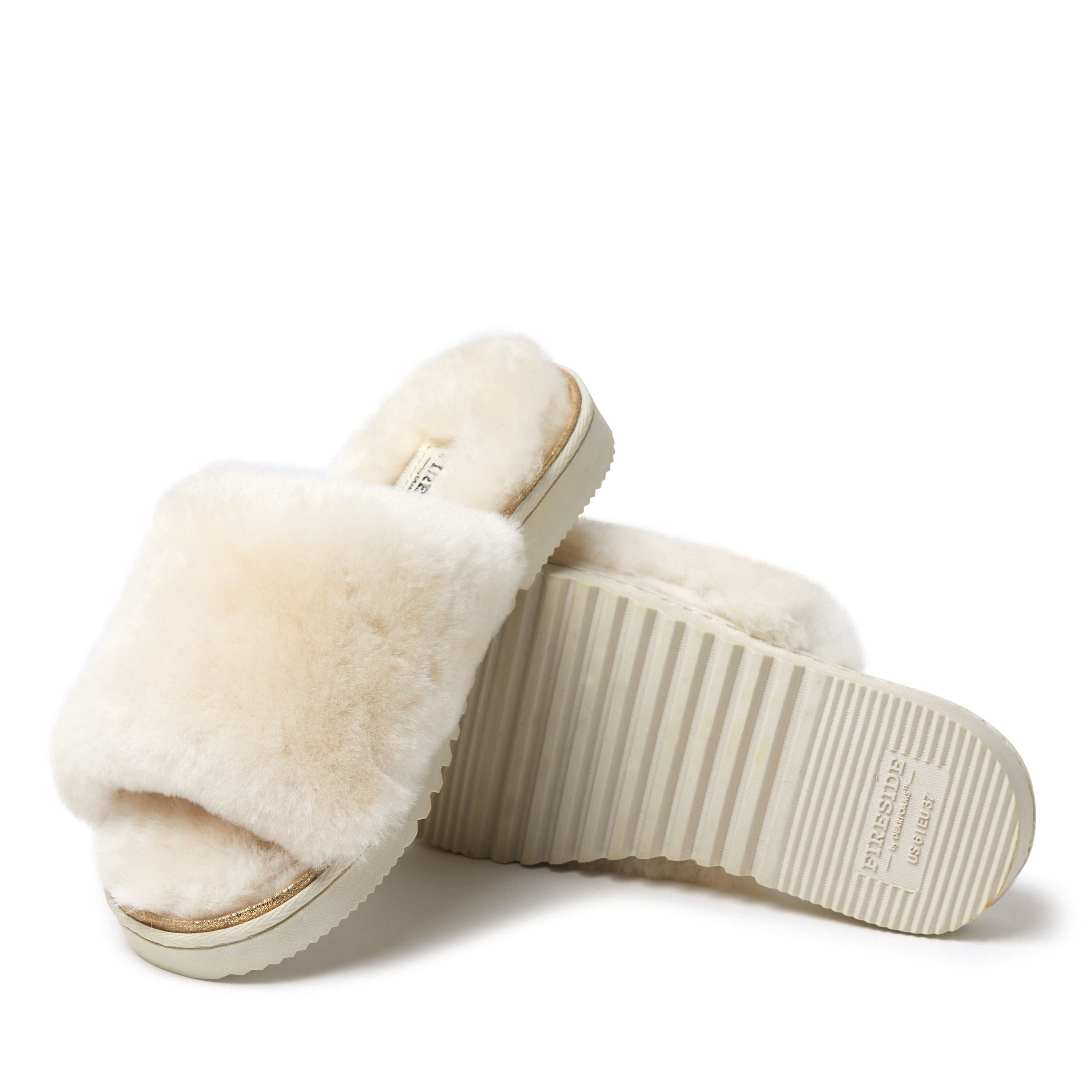Shearling shop slides womens