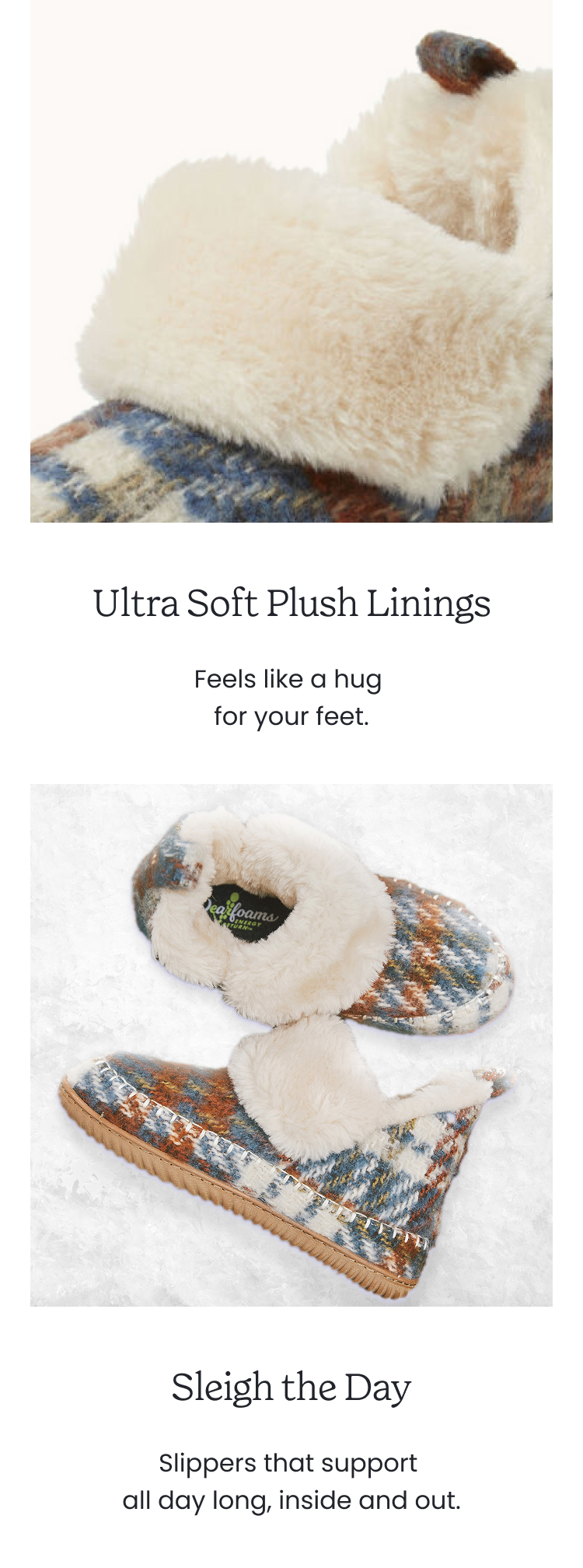 Ultra Soft Plush Linings & Sleigh the Day