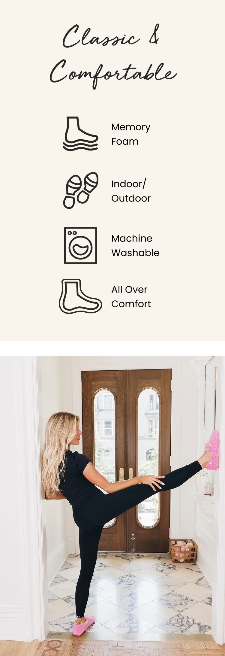 Classic and Comfortable. Features: Memory Foam, Indoor/Outdoor, Machine Washable, All Over Comfort