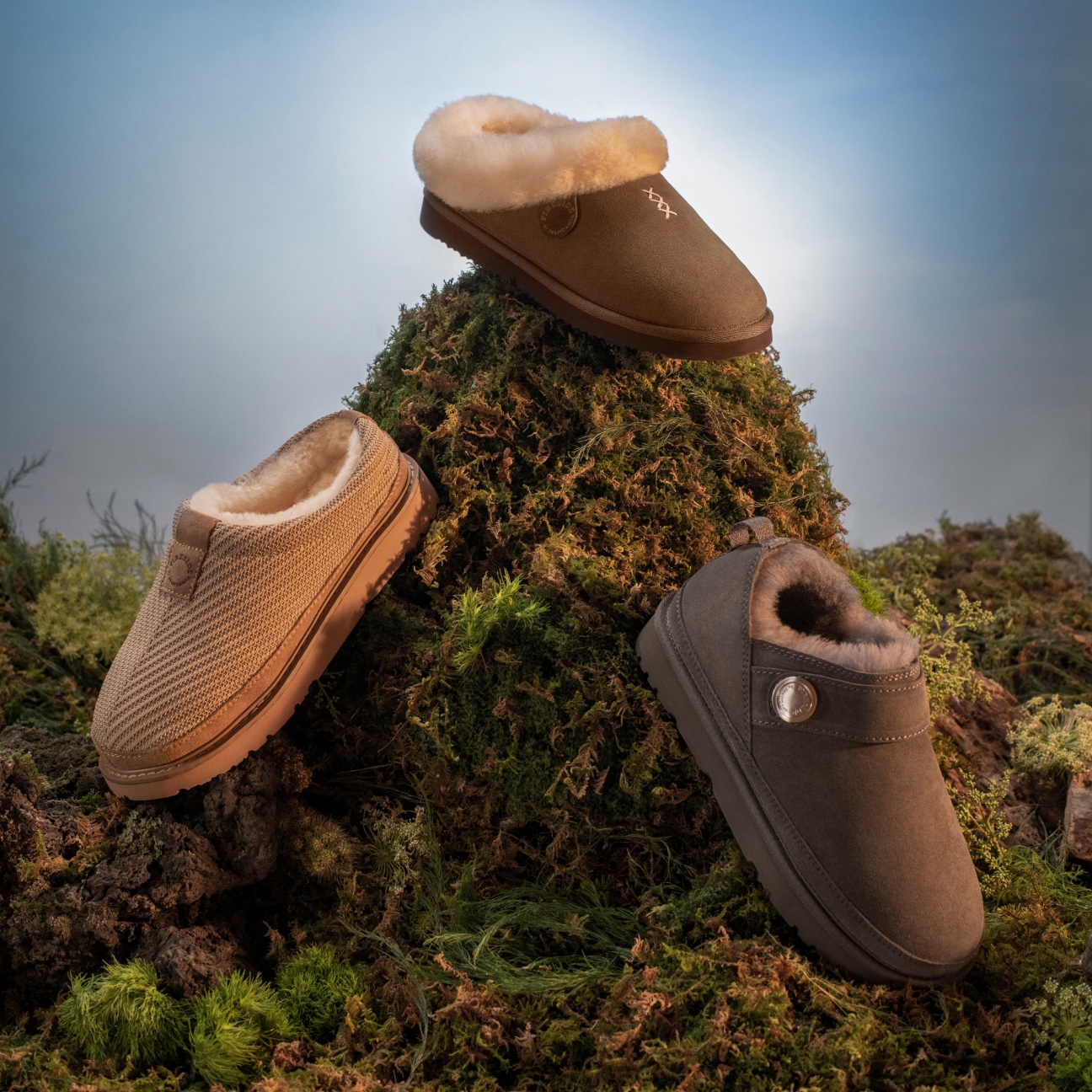 Peak Comfy Season Real shearling styles that are up for Autumn adventures.