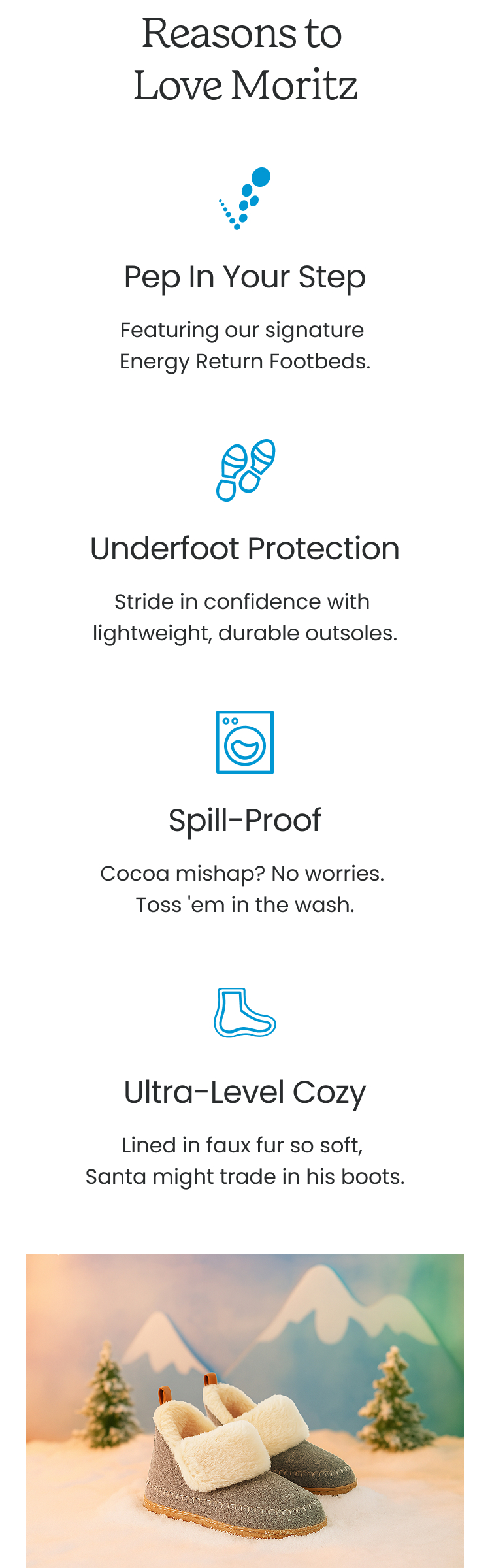 Pep in Your Step, Underfoot Protection, Spill-Proof, Ultra-Level Cozy