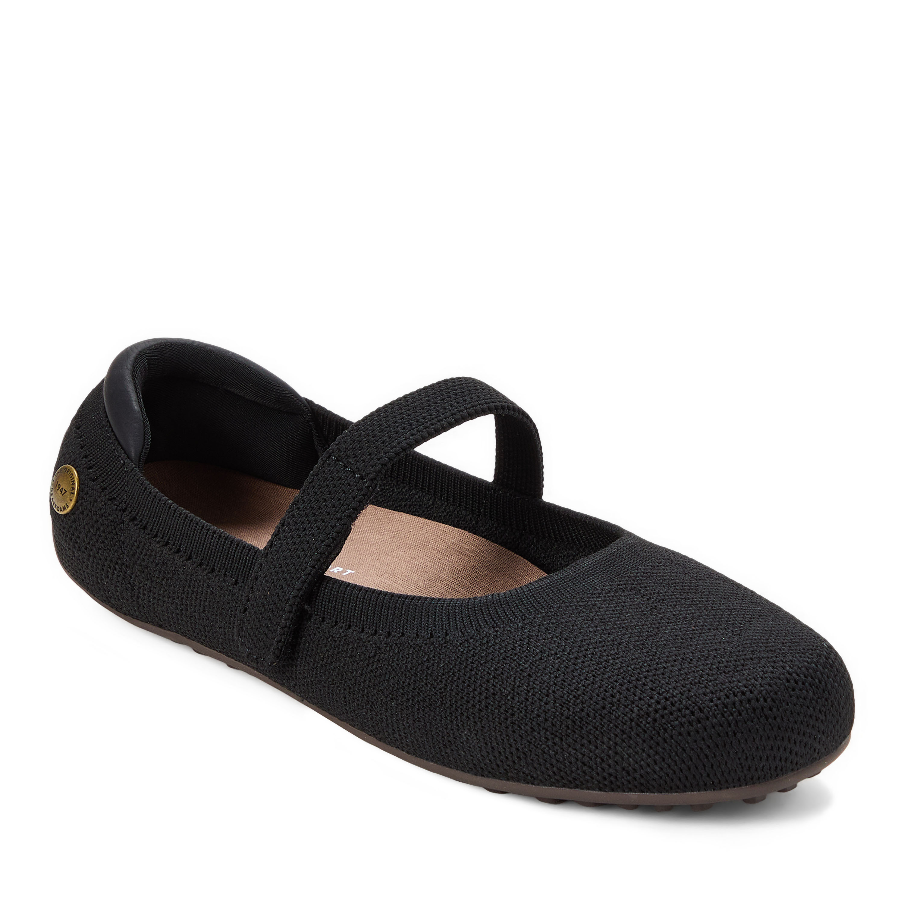 Dearfoams Women's Haddy Sport Knit Flat - Black