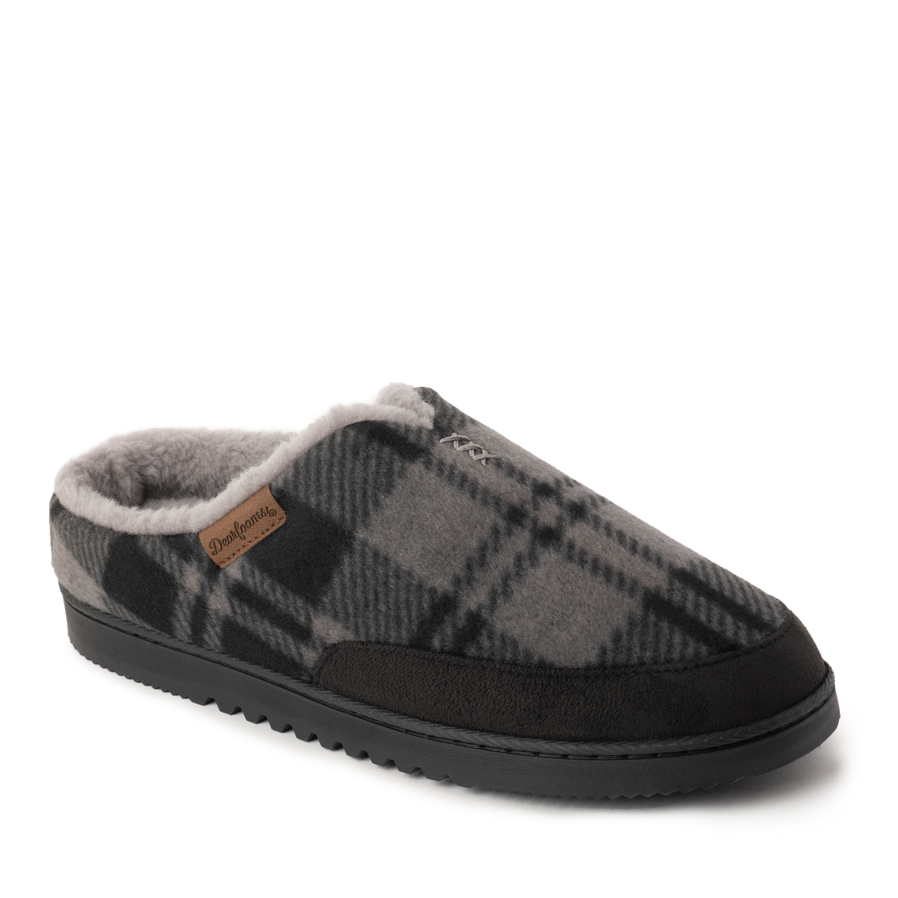 Dearfoams Aldan Shacket Memory Foam Slip-On Clog Slippers - Grey