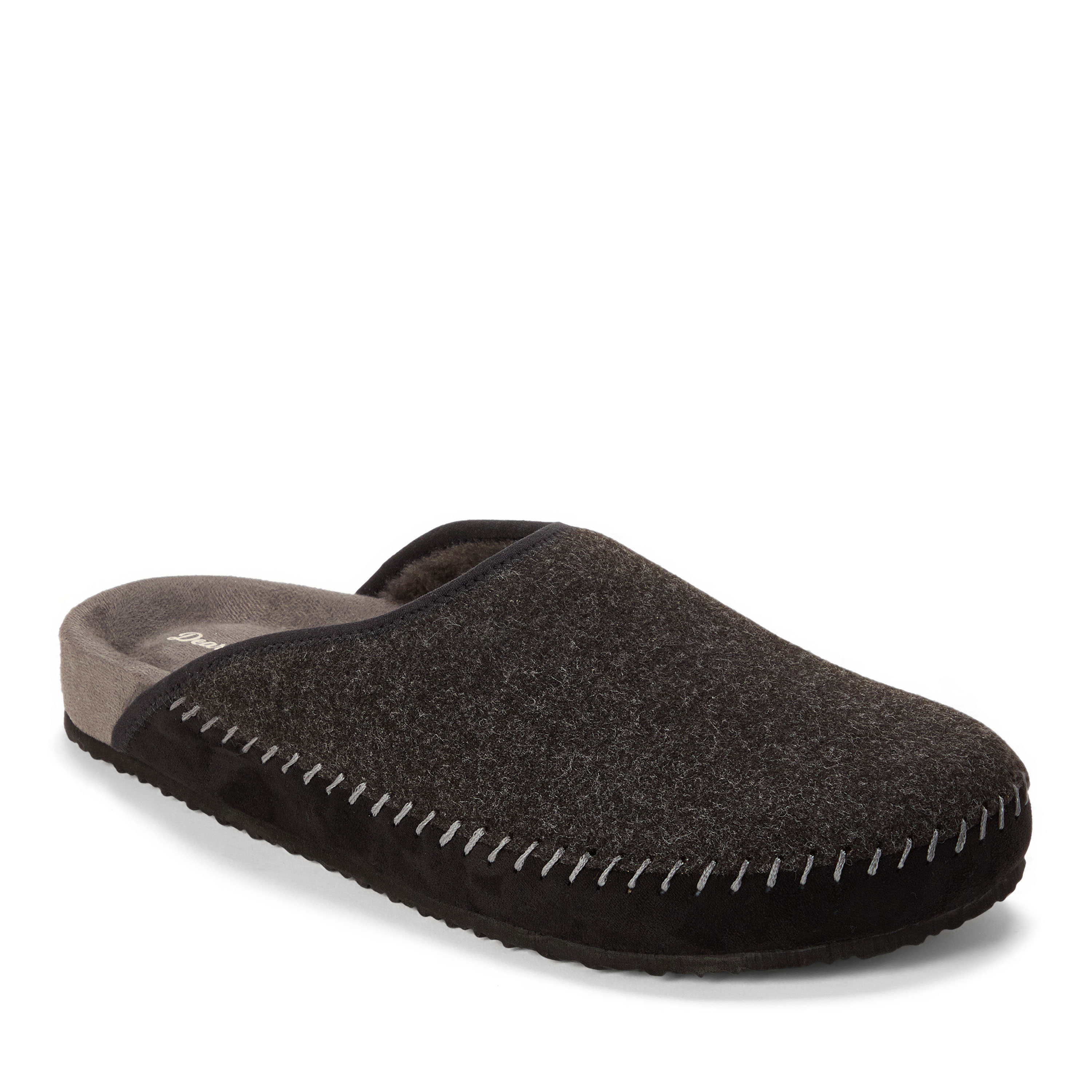 Dearfoams Men's Peterson Scuff Slippers - Black