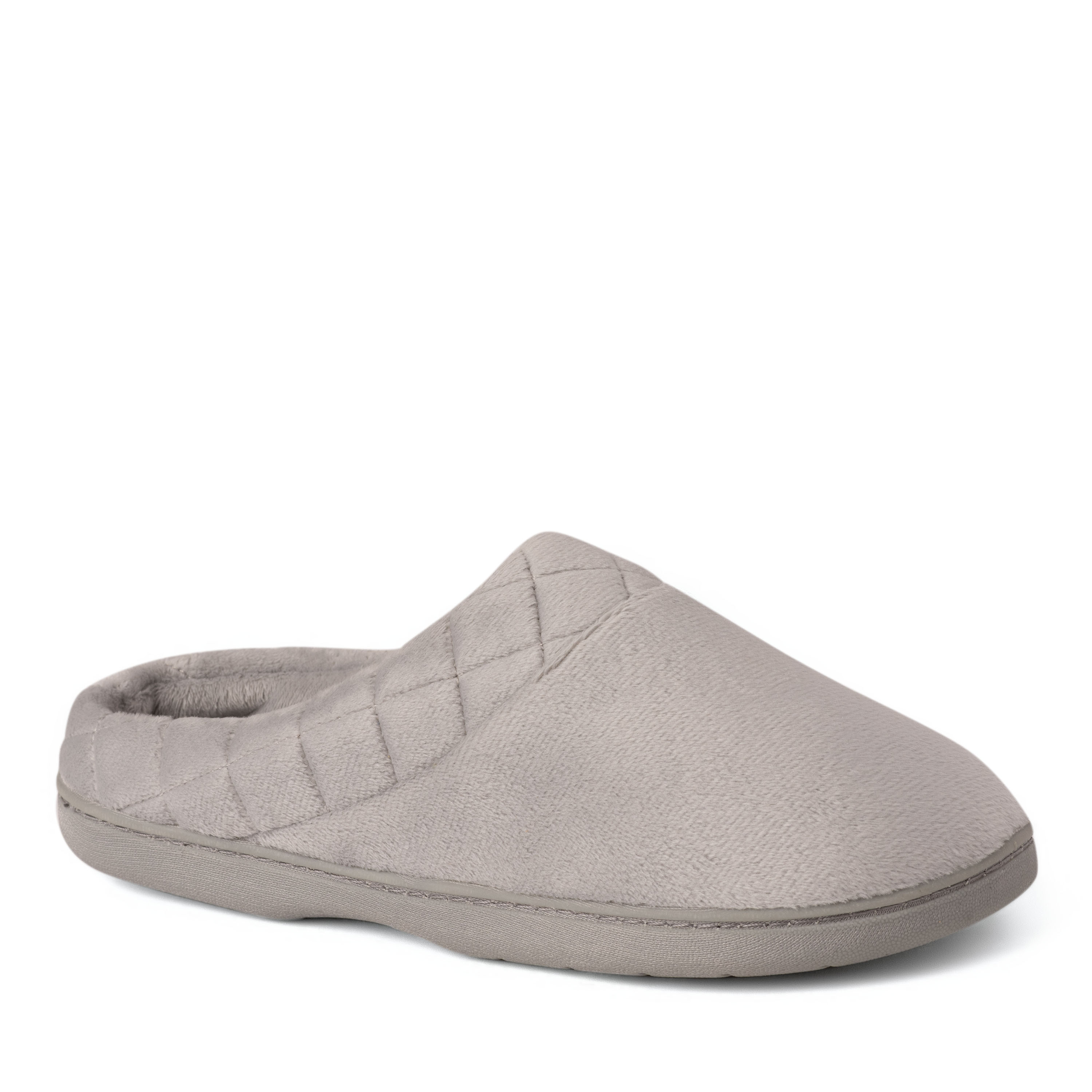 Dearfoams Darcy Velour Womens Memory Foam Clog Slippers, X-large, Gray