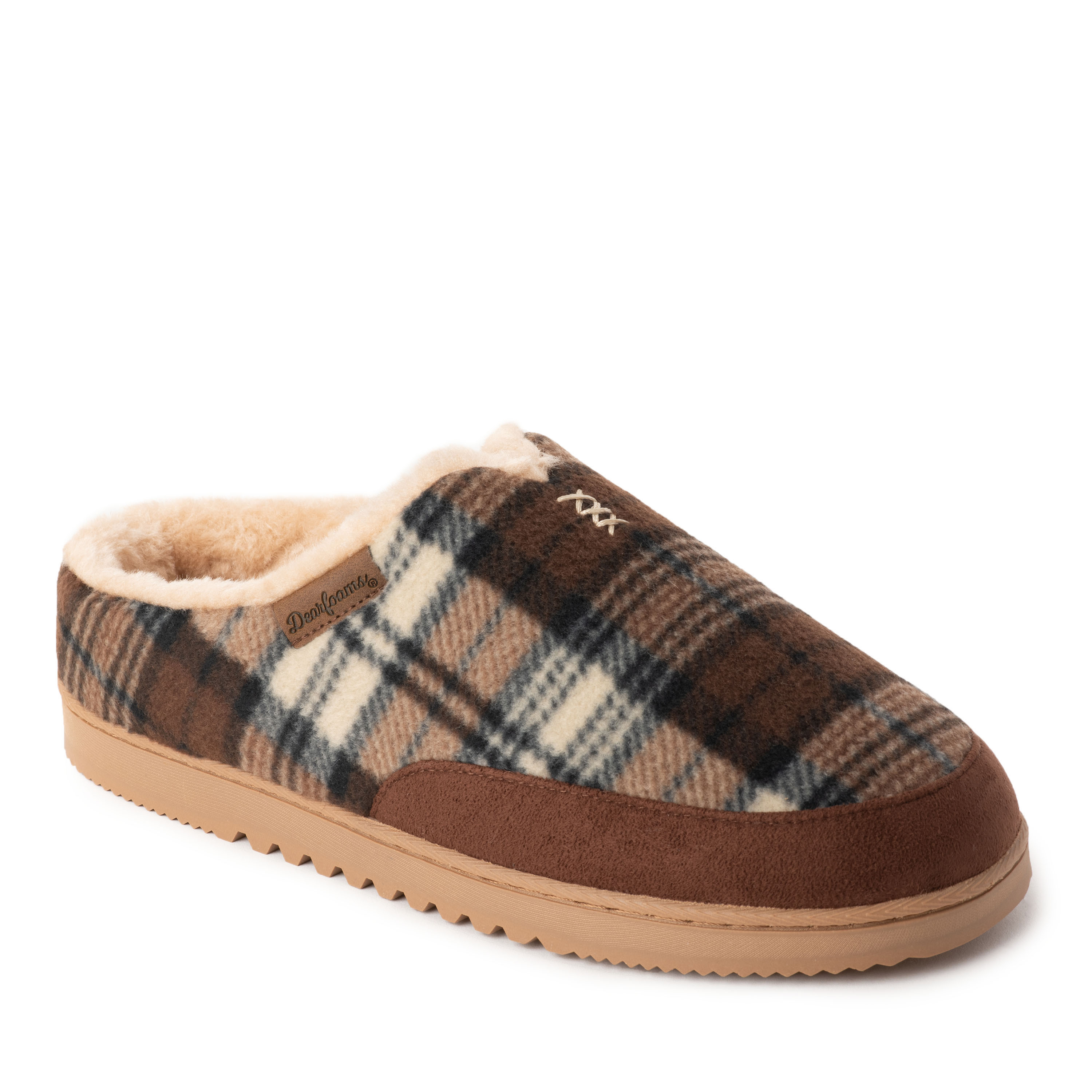 Dearfoams Aldan Shacket Memory Foam Slip-On Clog Slippers - Brown