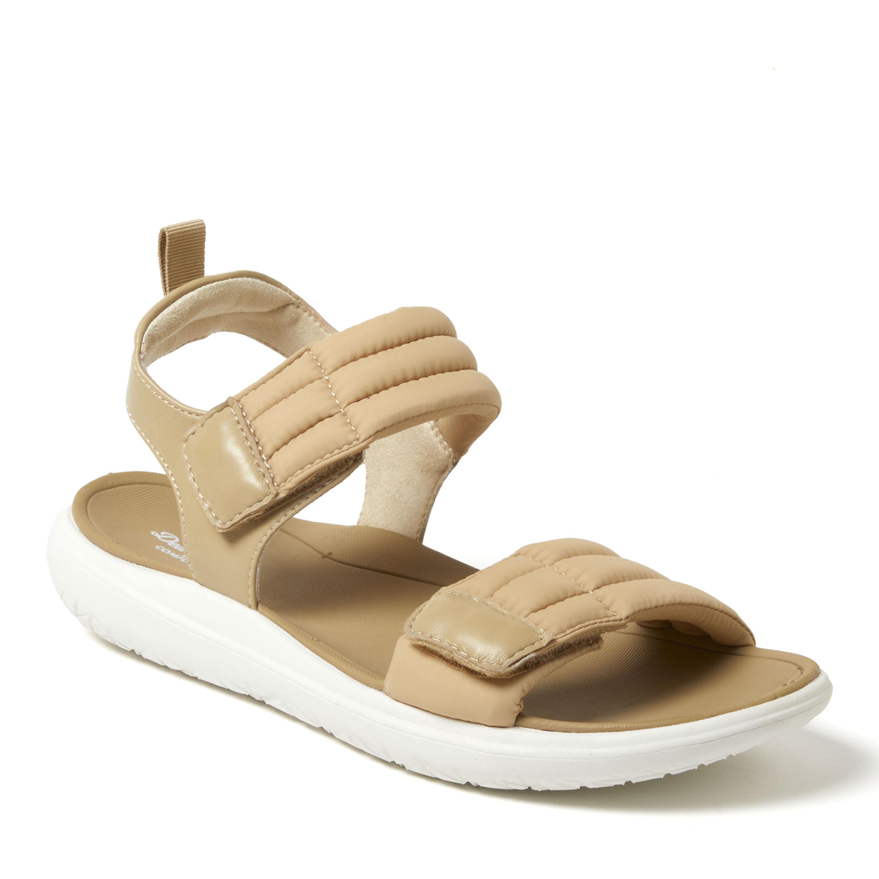 Dearfoams Women's Thea Quarter Strap Sandal - Khaki