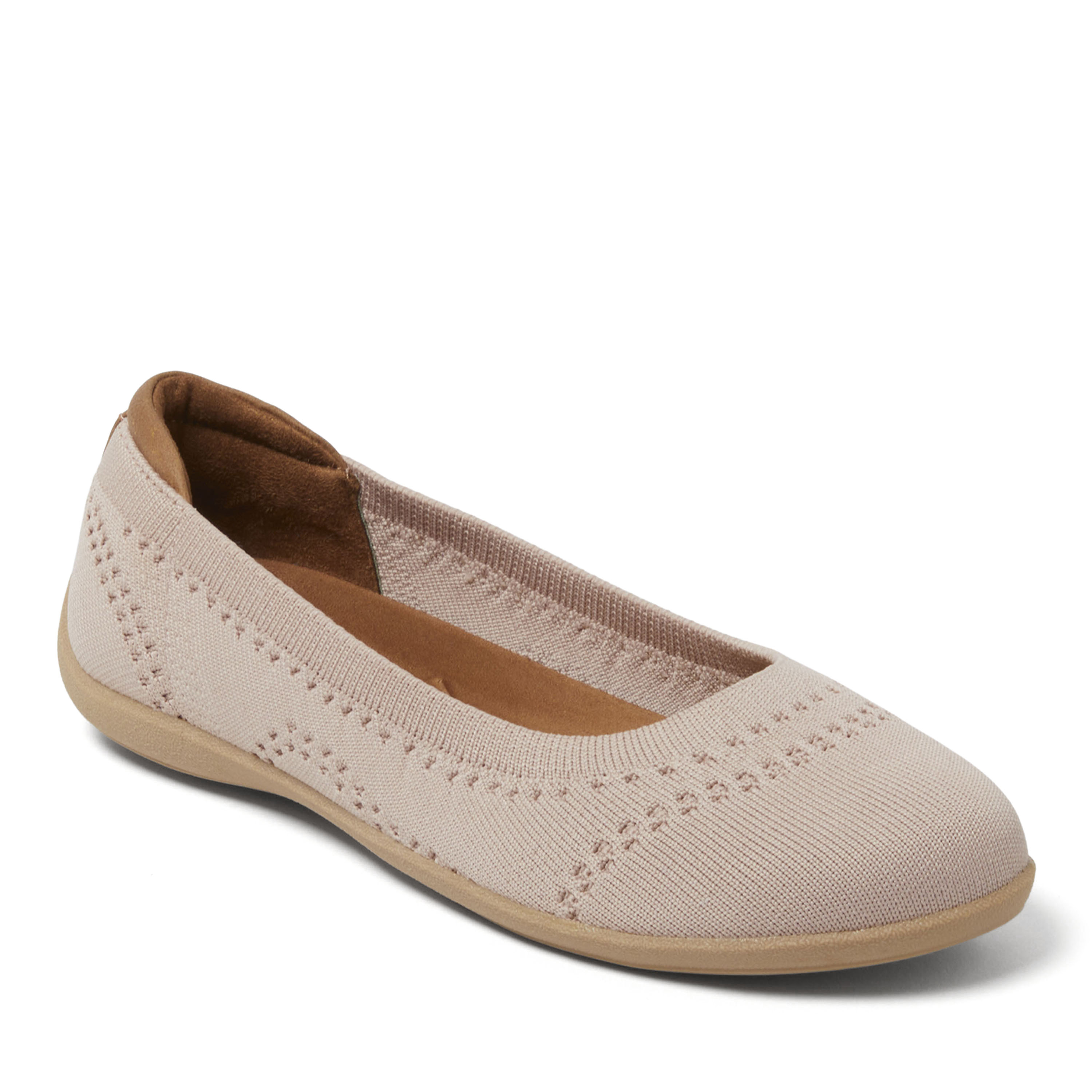 Dearfoams Women's Misty Ballet Flat Lightweight Slip Ons - Pink