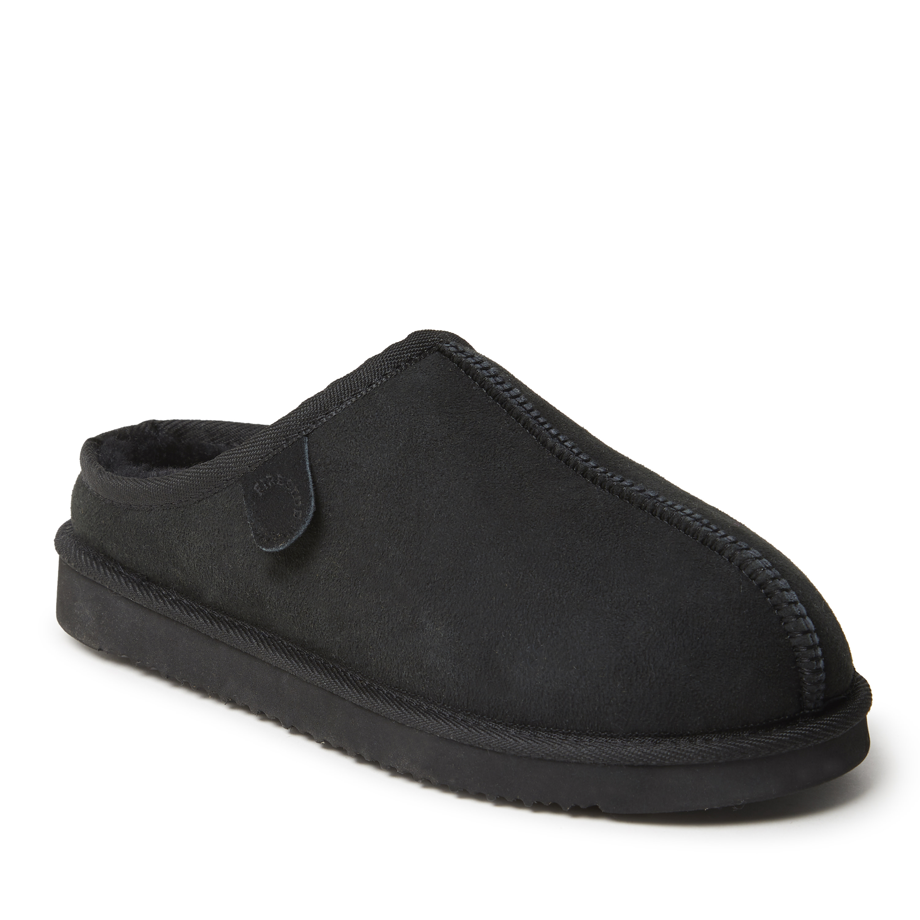 Fireside by Dearfoam’s Men's Grafton Genuine Shearling Clog With Taping Slippers, 12, Brown