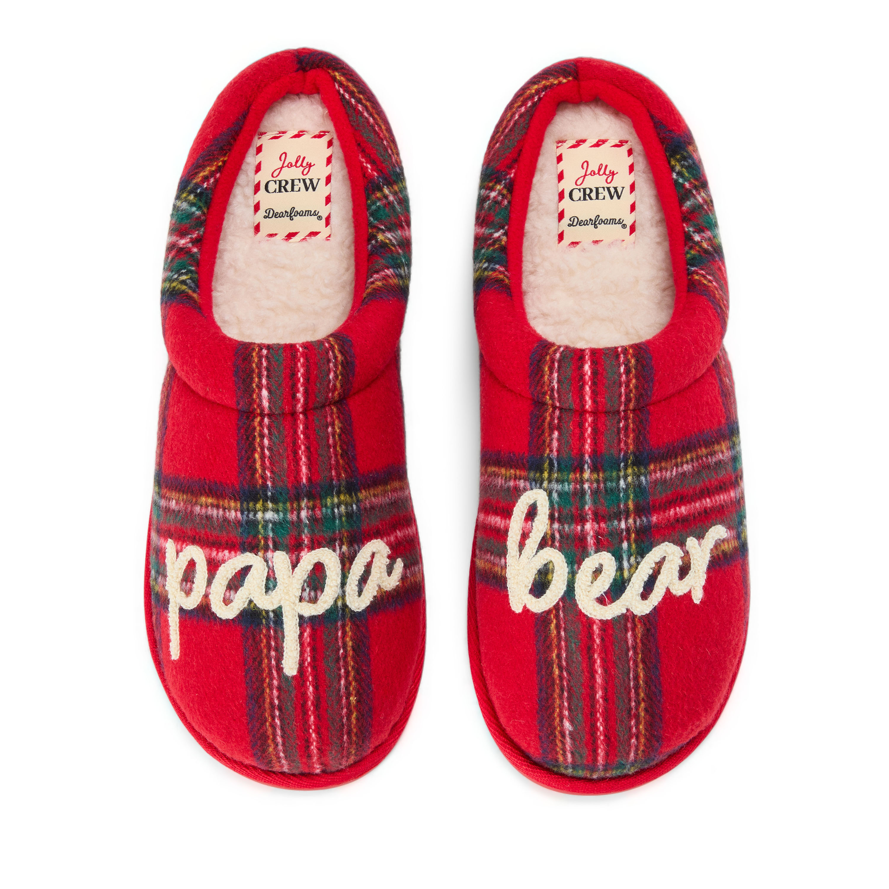 Dearfoams Cozy Mens Clog Slippers, Medium, Red