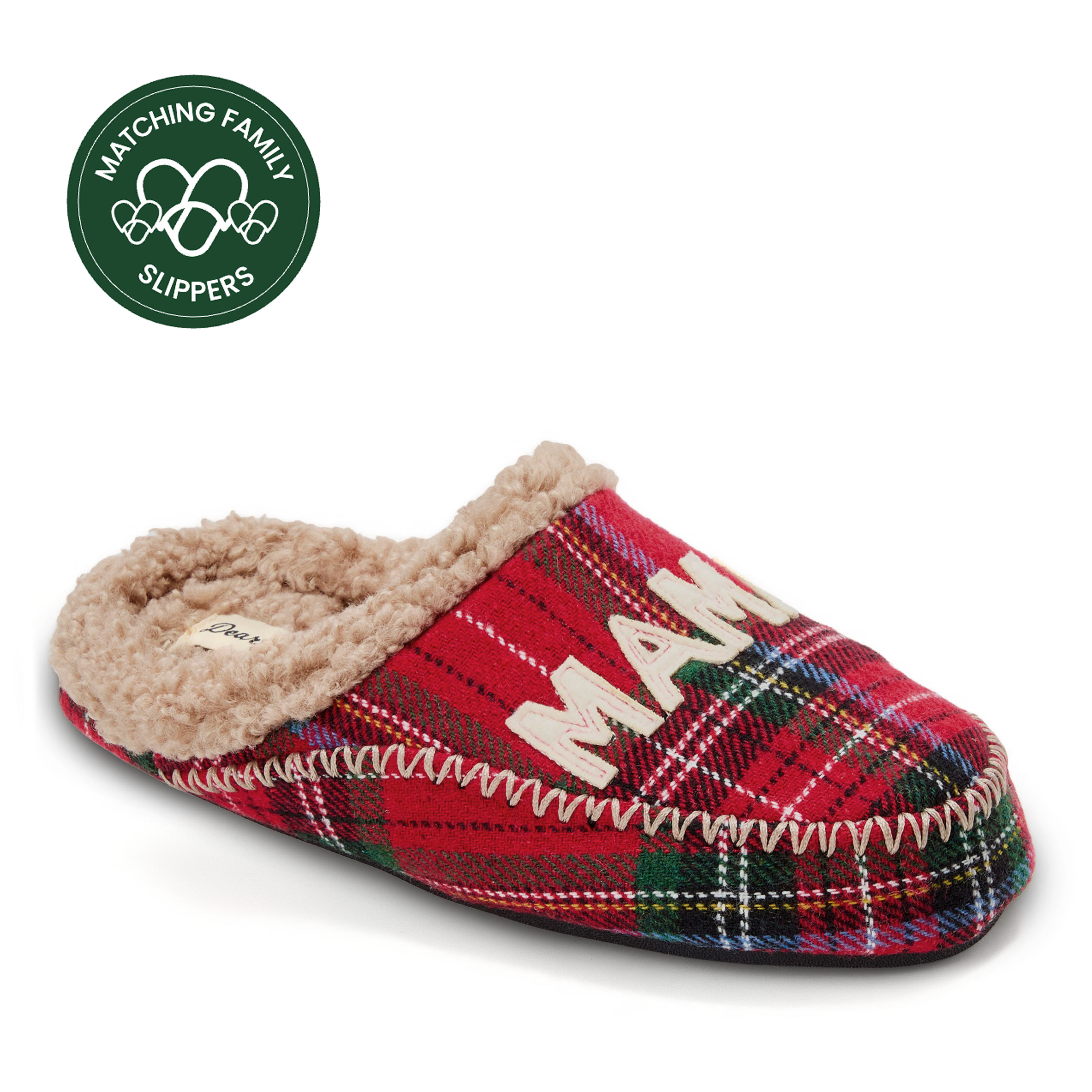 Dearfoams Women's Mama Bear Plaid Clog Slipper - Plaid