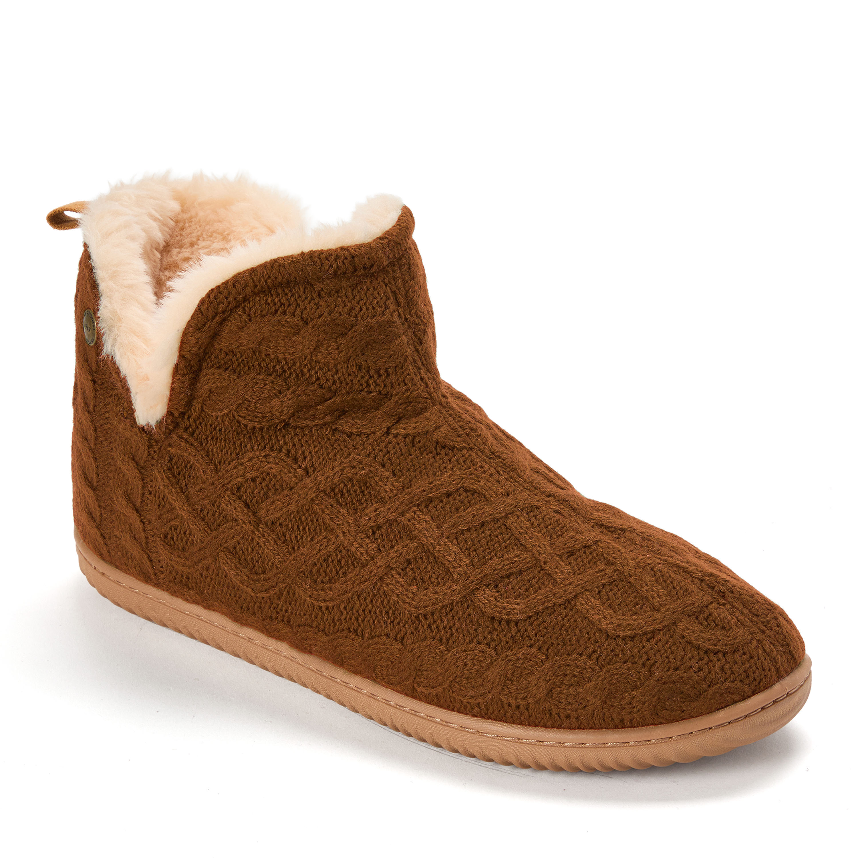Dearfoams Brixen Energy Return Mens Bootie Slippers, 9, Brown