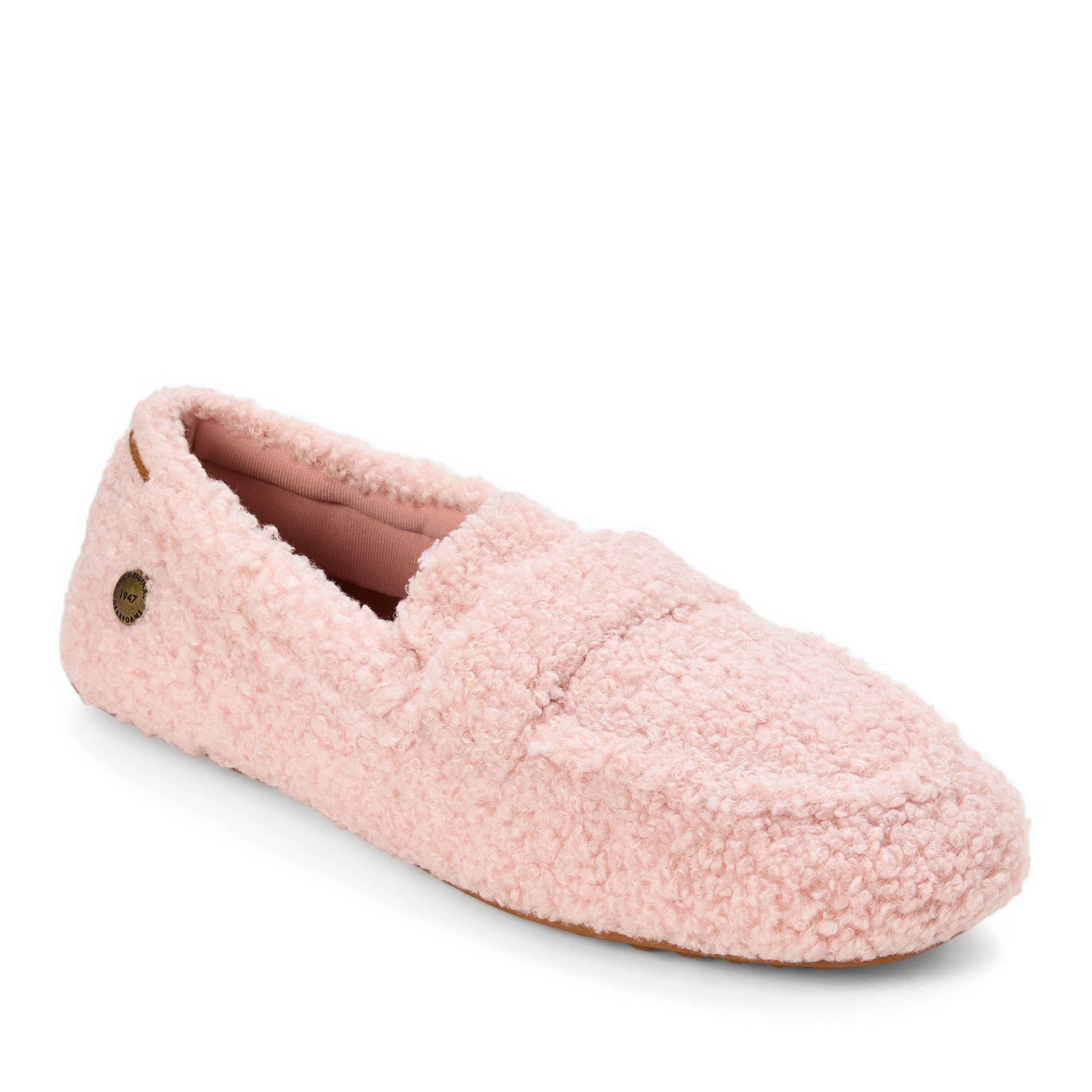 Dearfoams Women's Hazel Teddy Loafer - Pale mauve