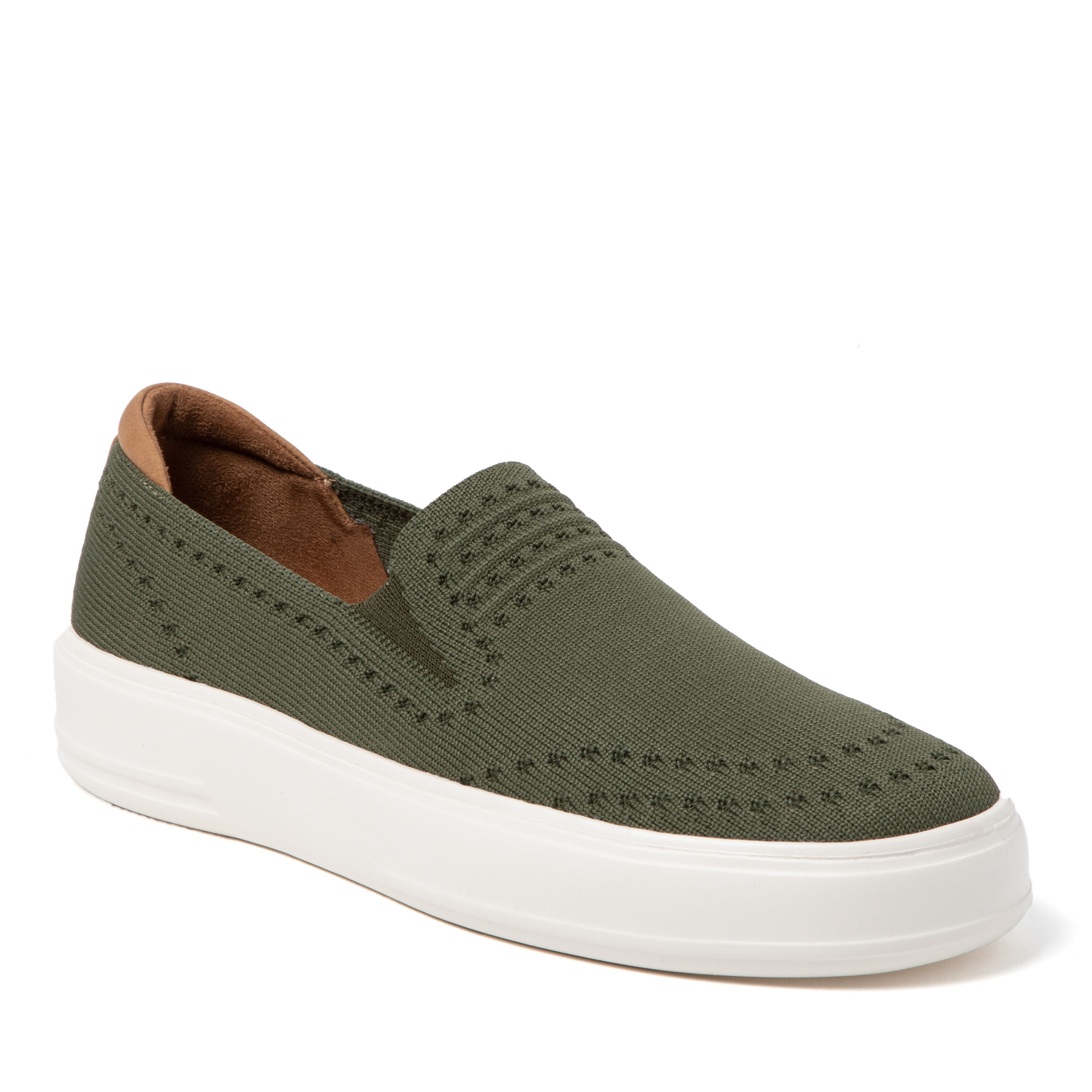 Dearfoams Women's Sophie Slip-On Sneaker - Olive 2
